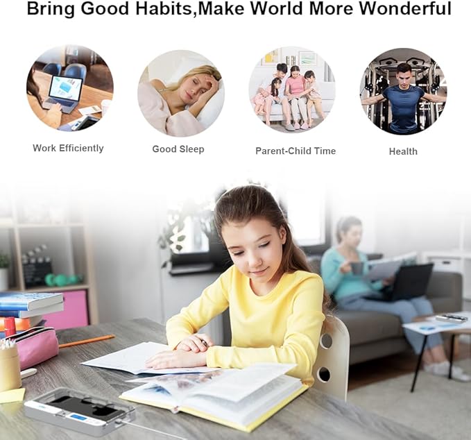 ySky Portable Phone Lock Box with Timer for iPhone and Android Phones Self-Control Timed Phone Jail Locker to Help KidsStudents Adults Focus Back Unplug from Phones Boost Your Mental Wellness