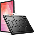 Poetic TurtleSkin Case for Samsung Galaxy Tab S11 Ultra (2025 Release) 14.6 inch Case with S Pen Holder Heavy Duty Shockproof Kids Friendly Protective Silicone Cover Black