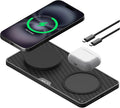 Mous - Dual Charging Station with Qi2 up to 15W Fast Charge - MagSafe Charger Compatible with iPhone 17/16/15/14/13/12 Pixel 10 Series and Airpods - USB-C Cable - Aramid Fibre