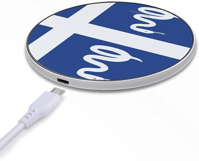 Martinique Flag Fast Portable Charger 10W Funny Graphic Phone Charging Pad with USB Cable