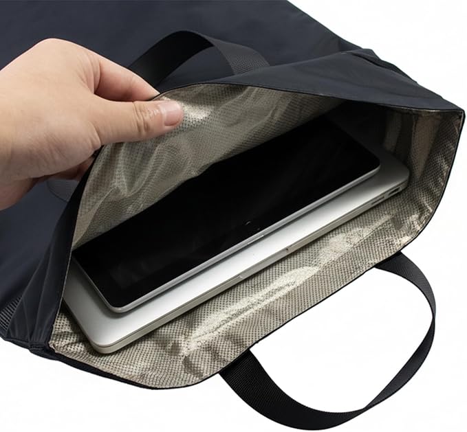 Faraday Bag for Electronics 5G/Bluetooth/WiFi/GPS Signal Blocking Anti-Tracking Faraday Cage with Handle EMP Protection Bag for Laptops Tablets Phones Car Keys (19.5X13inch)
