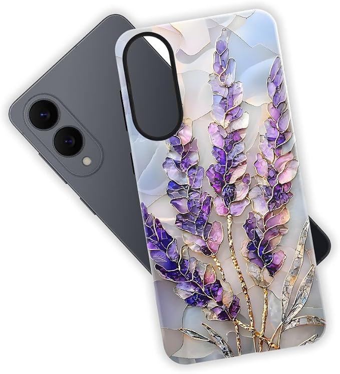 Lavender Stained Glass Purple Floral
