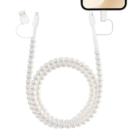 White Round Beaded