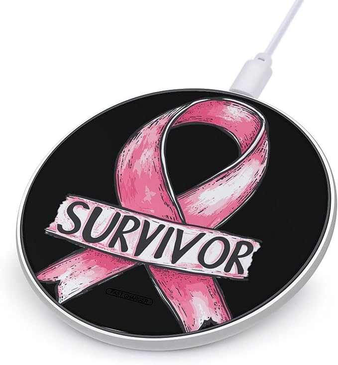 Breast Cancer Survivor Phone Charger Magnetic Charging Pad Anti-Slip with USB Cable