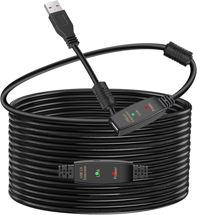 USB 2.0 Extension Cable Black