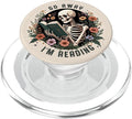 Go Away I'm Reading Funny Skeleton Book Lovers Bookish PopSockets PopGrip for MagSafe