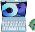 Keyboard Case for iPad A16 11th Gen 11 inch 2025 iPad 10th Generation 10.9 inch 2022 Magnetic Detachable Bluetooth Round Key Color Keyboard Cover (Misty Blue)