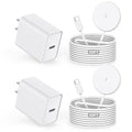 【Apple MFi Certified】Magnetic Wireless Charger2Pack 10FT Apple Mag-safe ChargerFast MagSafe Charging Wireless iPhone Charge Pad USB C Block Adapter for iPhone 17 Pro Max/Air/16/15/14/13/12Air-Pods