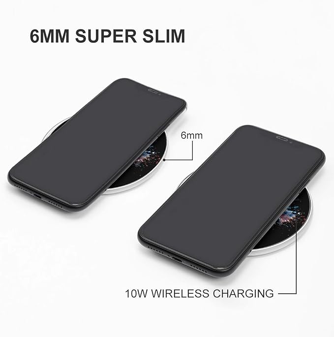 Heart United Kingdom Flag Splash Phone Charger Magnetic Charging Pad Anti-Slip with USB Cable