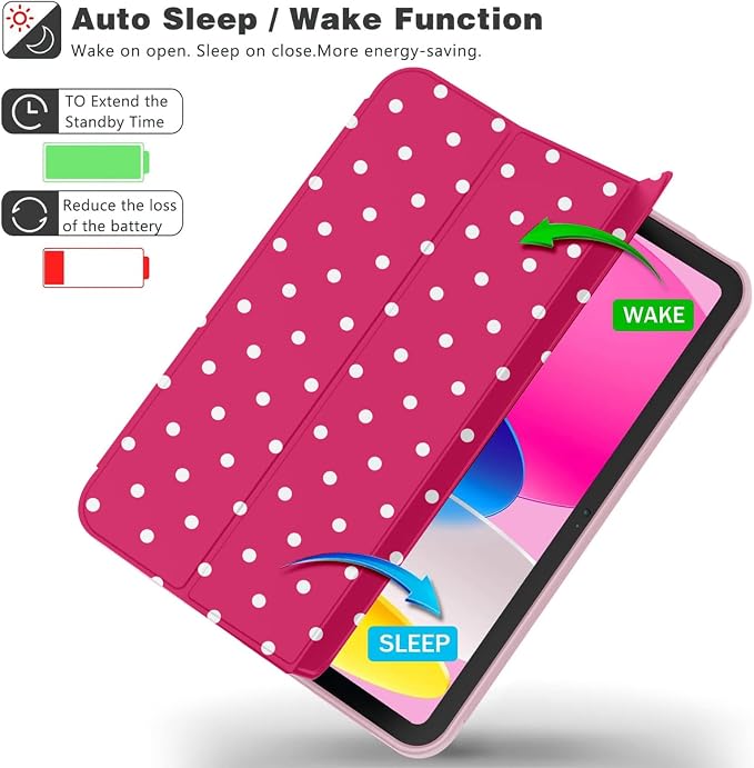 White Polka Dots Rose Red