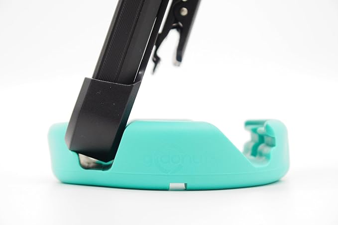 GoDonut Plus+ - Smartphone and Tablet Stand - Compatible with Lager Cases with Charging Port Access - for use at Work at Home Travel and on-the-go (Blue)