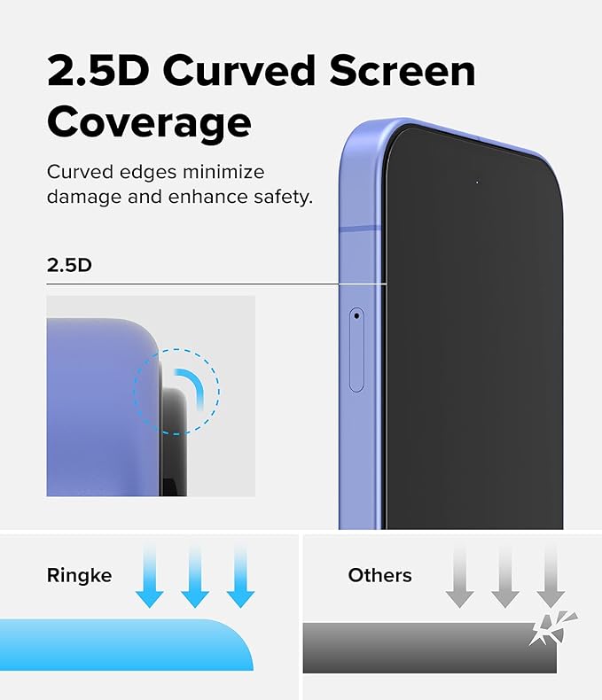 Ringke Tempered Glass for Google Pixel 10a Screen Protector [Super Easy to Install] Case Friendly Shatterproof Premium 9H Hardness - 2 Pack