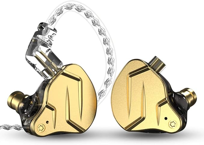 erjigo KZ ZSN PRO X Hybrid Banlance Armature with Dynamic in-Ear Earphone ERJIGO ZSNPROX 1BA+1DD HiFi Headset ZSNPRO X erabuds (Without Mic Golden)