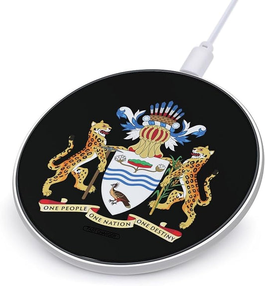 Coat of Arms of Guyana Fast Portable Charger 10W Funny Graphic Phone Charging Pad with USB Cable