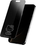 Hello Kitty Looking Privacy Screen Protector for iPhone 1516 and 15 Pro- with Disappearing Logo - Scratch-Resistant and Easy-to-Install Screen Protectors (Includes Installation Tray)