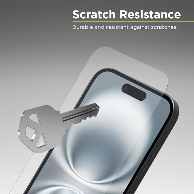PureGear Maximum Clarity HD Tempered Glass Screen Protector for Apple iPhone 16 (2024) 6.1 Full Coverage Case Friendly Fit Lifetime Replacement (Self Alignment Installation Tray included)