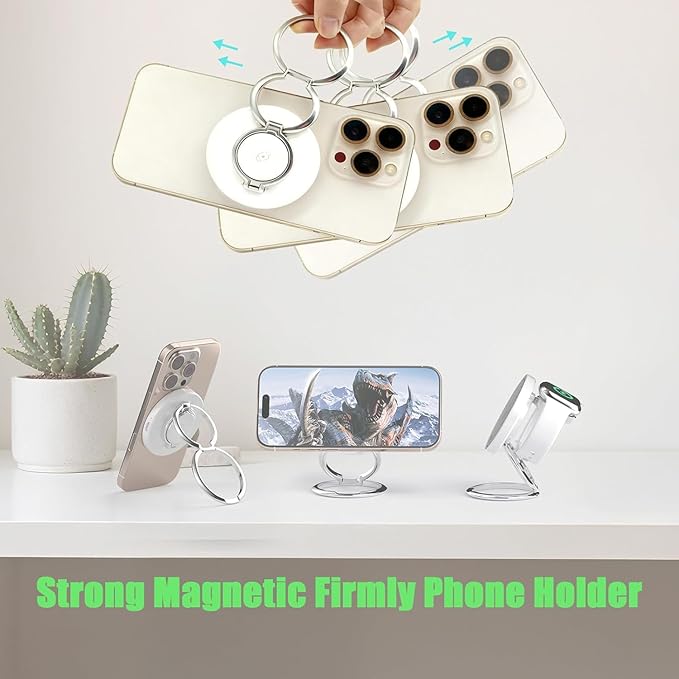 Wireless Charger Stand Foldable Magnetic 3 in 1 Charging Station for Multiple Devices Phone Stand and HolderCompatible with iPhone 17/16/15/14/13 Series 1 Pack