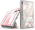 i-Blason Cosmo Case for Samsung Galaxy Tab S7 FE 12.4 2021 Release Only Full-Body Trifold with Built-in Screen Protector Protective Smart Cover with Auto Sleep/Wake &amp Pencil Holder (Marble)