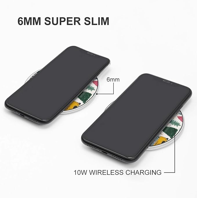 Let's Start The Journey Fast Portable Charger 10W Funny Graphic Phone Charging Pad with USB Cable