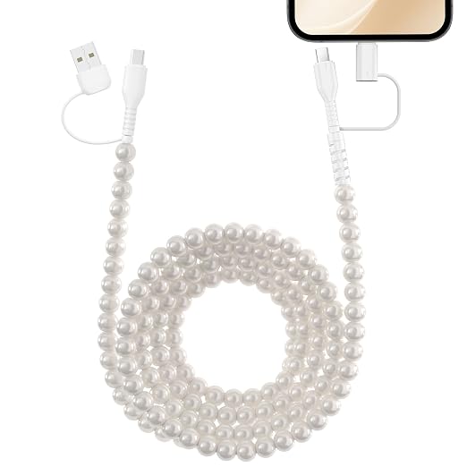 White Round Beaded