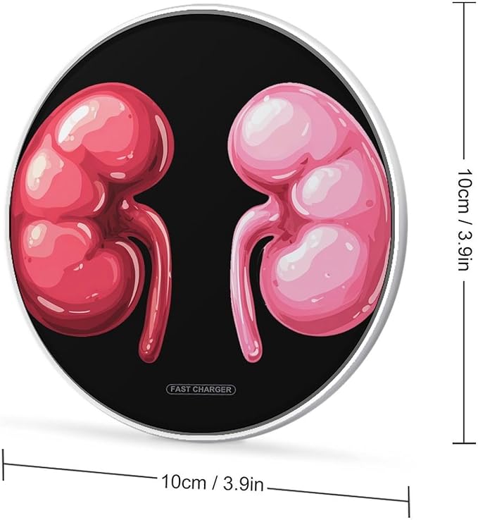 Two Kidney Phone Charger Magnetic Charging Pad Anti-Slip with USB Cable