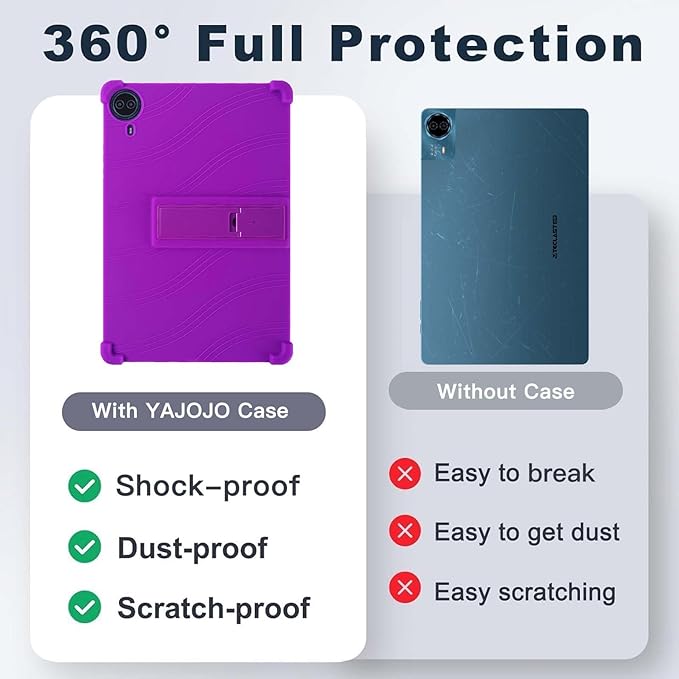 Case for Callsky-Tab Ctab 14 Tablet 14 inchSoft Silicone Protector CoverKids FriendlyAdjustable Stand Tablet Cover4 Corners Thicken ShockproofPurple
