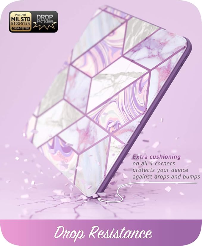 i-Blason Cosmo Case for iPad Air 5th Generation/4th Generation 10.9 (2022/2020) Full-Body Trifold with Built-in Screen Protector Protective Smart Cover with Auto Sleep/Wake &amp Pencil Holder (Ameth