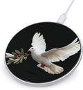 White Doves with Olives Branch Phone Charger Magnetic Charging Pad Anti-Slip with USB Cable