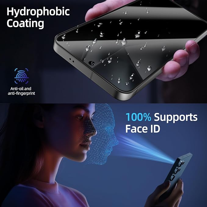 X-it for Samsung Galaxy S25 Ultra Screen Protector Privacy [Auto Alignment/Dust Removal]Bubble-Free[100% Ultrasonic Fingerprint ID] Easy Installation Full Coverage Anti-Spy [Non-Glass] 2 Packs