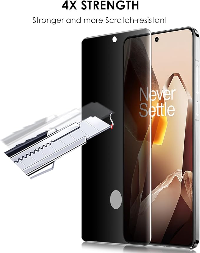 Privacy Screen Protector for OnePlus 13-3 Pack Tempered Glass UV Set Anti Spy 9H Scratch Resistant Sensitive Touch Edge to Edge Full Coverage