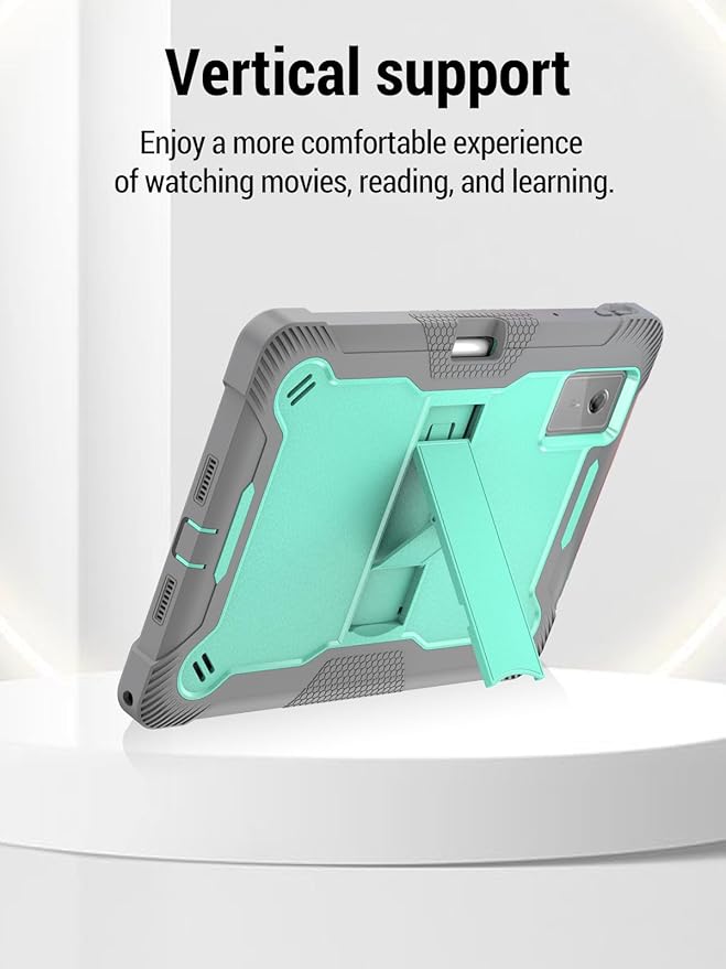 for Lenovo Idea Tab Plus/Tab K12（12.1 Inch） Android Tablet Protective caseShockproof Lightweight Silicone Protective Cover with StandChild-Friendly ProtectionEasy to Clean DesignMint Green