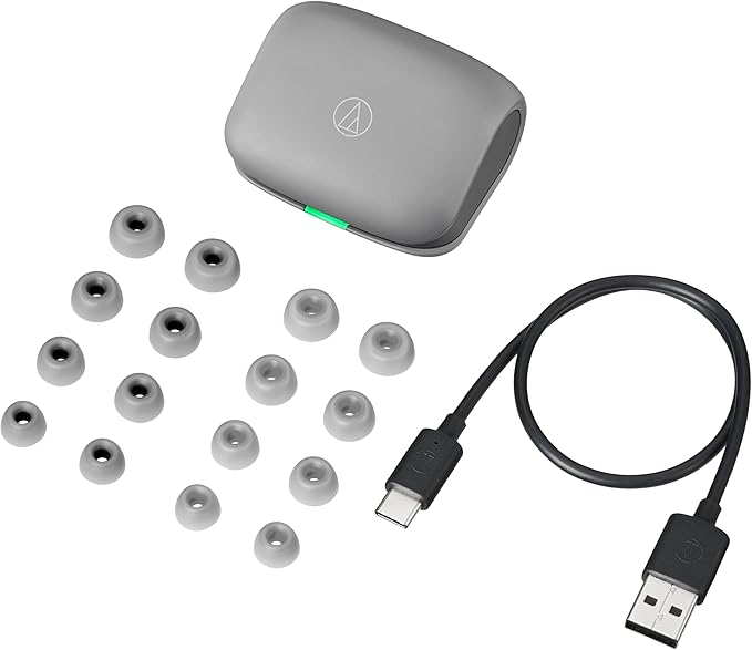 Audio-Technica ATH-TWX7GY Wireless Earbuds Grey