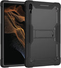 Protective Case Compatible with Samsung Galaxy Tab S9 Ultra 14.6 Inch 2023 Case with Built-in Stand Rugged Hybrid Shockproof Protective CoverCompatible with Samsung Galaxy Tab S9 Ultra(Black)
