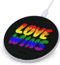 Love Wins LGBT Flag Fast Portable Charger 10W Funny Graphic Phone Charging Pad with USB Cable