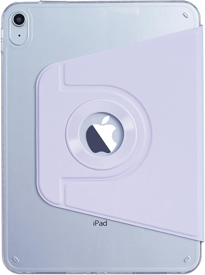 iPad 11 (11'') A16 2025/ iPad 10 (10.9'') 2022 Case DMaos Magnetic Detachable Smart Cover 360 Rotation Foldable Stand - Lavender