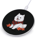 Fall Samoyed Dog Wireless Charger Anti-Slip Wireless Charging Pad Slim Charger Mat for Men Women