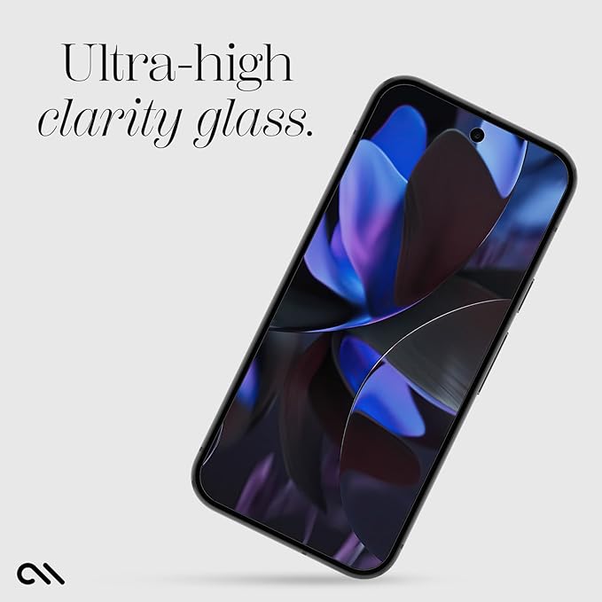 Case-Mate Google Pixel 9/9 Pro Ultra Screen Protector - 6.3 Inch - Anti-Scratch Tempered Glass w/5x Shatter Protection - Durable 9H Glass w/Installation Frame High Clarity Case Friendly Easy Apply