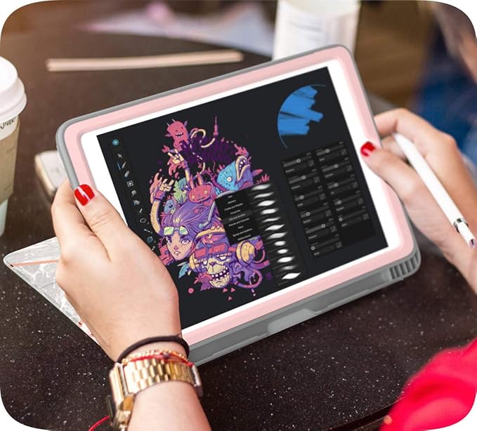 i-Blason Case for iPad 6th Generation iPad 9.7 Case 2018/2017 [Built-in Screen Protector] Full-Body Trifold [Cosmo] Smart Cover with Auto Sleep/Wake &amp Pencil Holder for Apple iPad 9.7 Inch (Marb