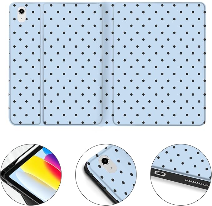 Black Polka Dots Blue
