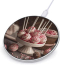 Stack of Cake Pops Wireless Charger Fast Wireless Charging Pad with USB Cable 10W Anti-Slip Magnetic Wireless Charger Portable Slim Charger Puck Travel Charging Station