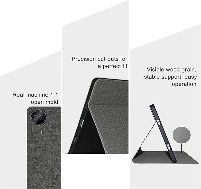 Case Cover for Teclast T60Pro Tablet 12 inch KONXISA Tablet Case with Premium PU + TPU Material Folding Stand Fuction Anti-Scratch Shockproof Full Protection Sleeve Covers Grey