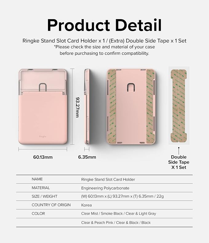 Clear & Peach Pink