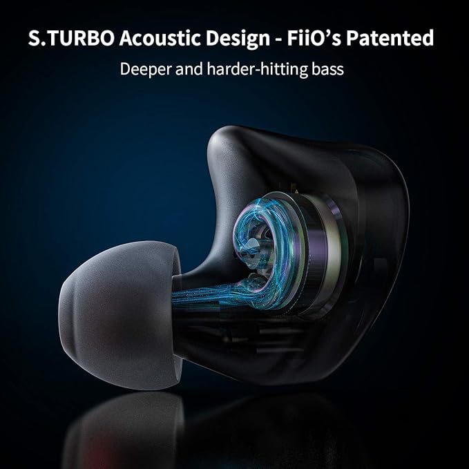 FIIO FH3 HiFi Earphones 3 Drivers (1 Dynamic + 2 Knowles BA) in-Ear Earphones High Resolution Bass Sound High Fidelity for Smartphone/PC/Tablet