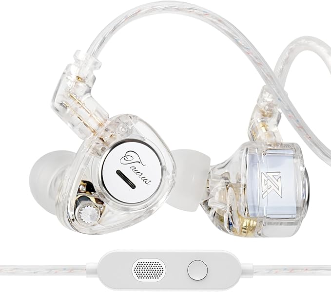 KZ Taurus in Ear Monitor Headphones Horizontal 2DD Gaming Earbuds Wired IEM in Ear Headphones Noise Cancelling Ear Buds Sound Localization in-Ears for Singers Musicians Audiophiles