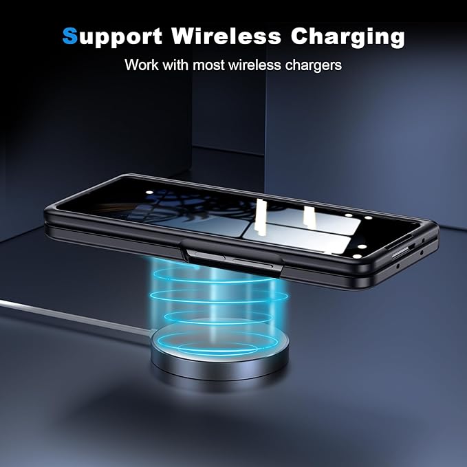 for Galaxy z-Fold-4 Stand Slim Case: Privacy Screen Protector Hidden Kickstand Wireless Charging Thin Design for Business Professionals Phone Cover for Samsung z fold 4 5G 2022