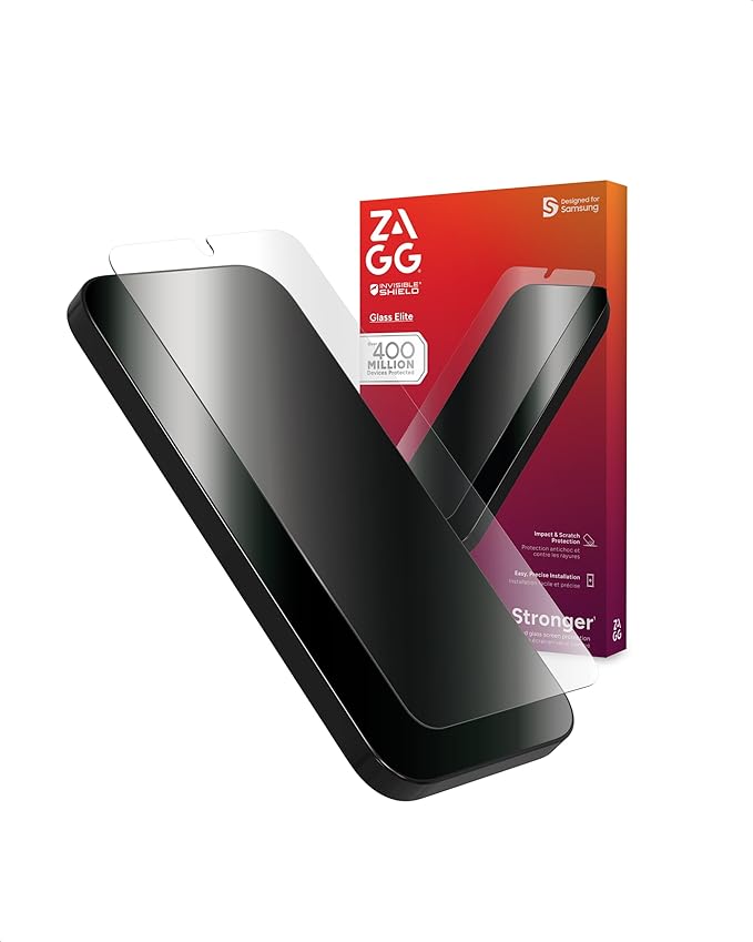 ZAGG Glass+ Samsung Galaxy A36 5G Screen Protector – Extreme Impact &amp Shatter Protection Scratch-Resistant Smudge-Resistant Fingerprint Scanner Compatible InvisibleShield Easy Installation