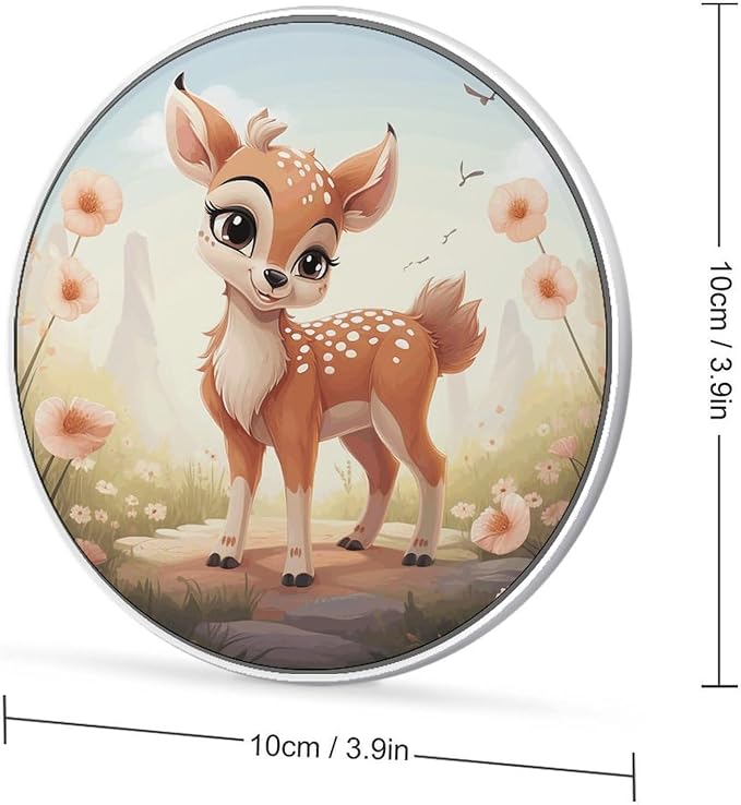 Lovely Deer Wireless Charger Fast Wireless Charging Pad with USB Cable 10W Anti-Slip Magnetic Wireless Charger Portable Slim Charger Puck Travel Charging Station