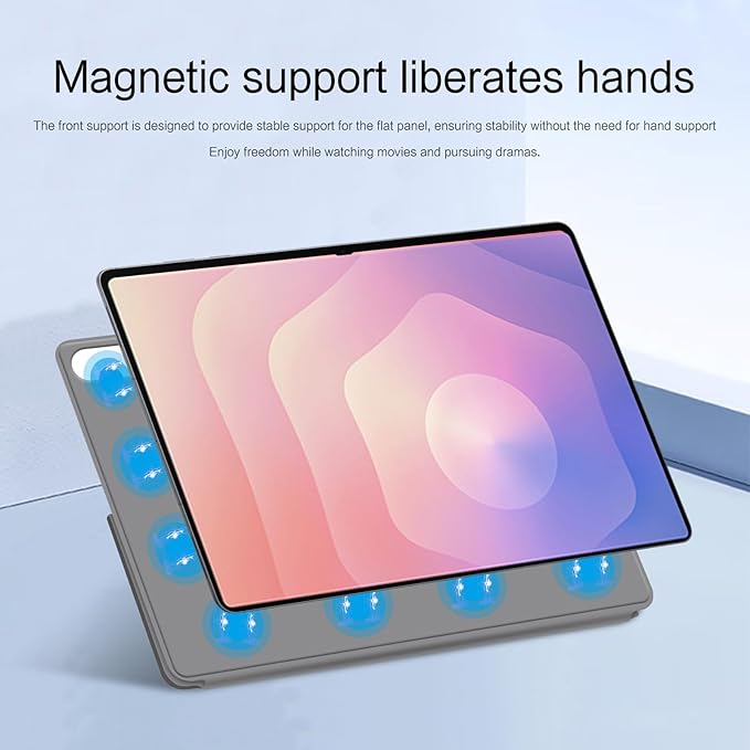 for Samsung Galaxy Tab S11 Case 11 inch Magnetic Attachment | Auto Wake/Sleep | Multi-Viewing Angles | Slim Light Shell Cover | Compatible with Samsung Galaxy Tab S11 | Grey