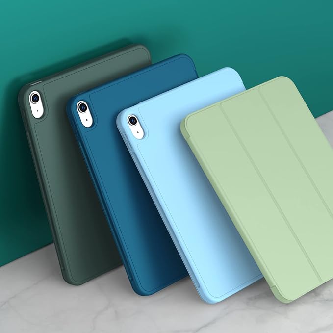 iMieet iPad (A16) Case 11th Gen/iPad 10th Generation Case [11-Inch 2025/10.9 Inch 2022] with Pencil Holder Trifold Stand Smart Cover with Soft TPU BackAuto Wake/Sleep(Matcha Green)