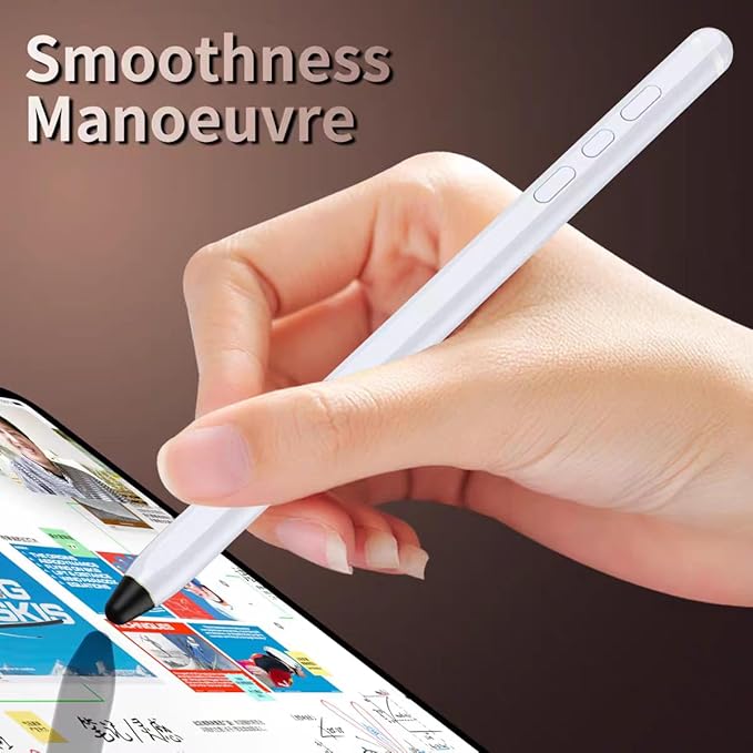 Z Fold 7 S Pen (WithBluetooth) for Samsung Galaxy Z Fold 7/ Fold 6 Fold EditionStylus Pen for Samsung Galaxy Tablet Android Microsoft Surface AMZ Fire HDApple All Touch Screen Devices (White) ﻿
